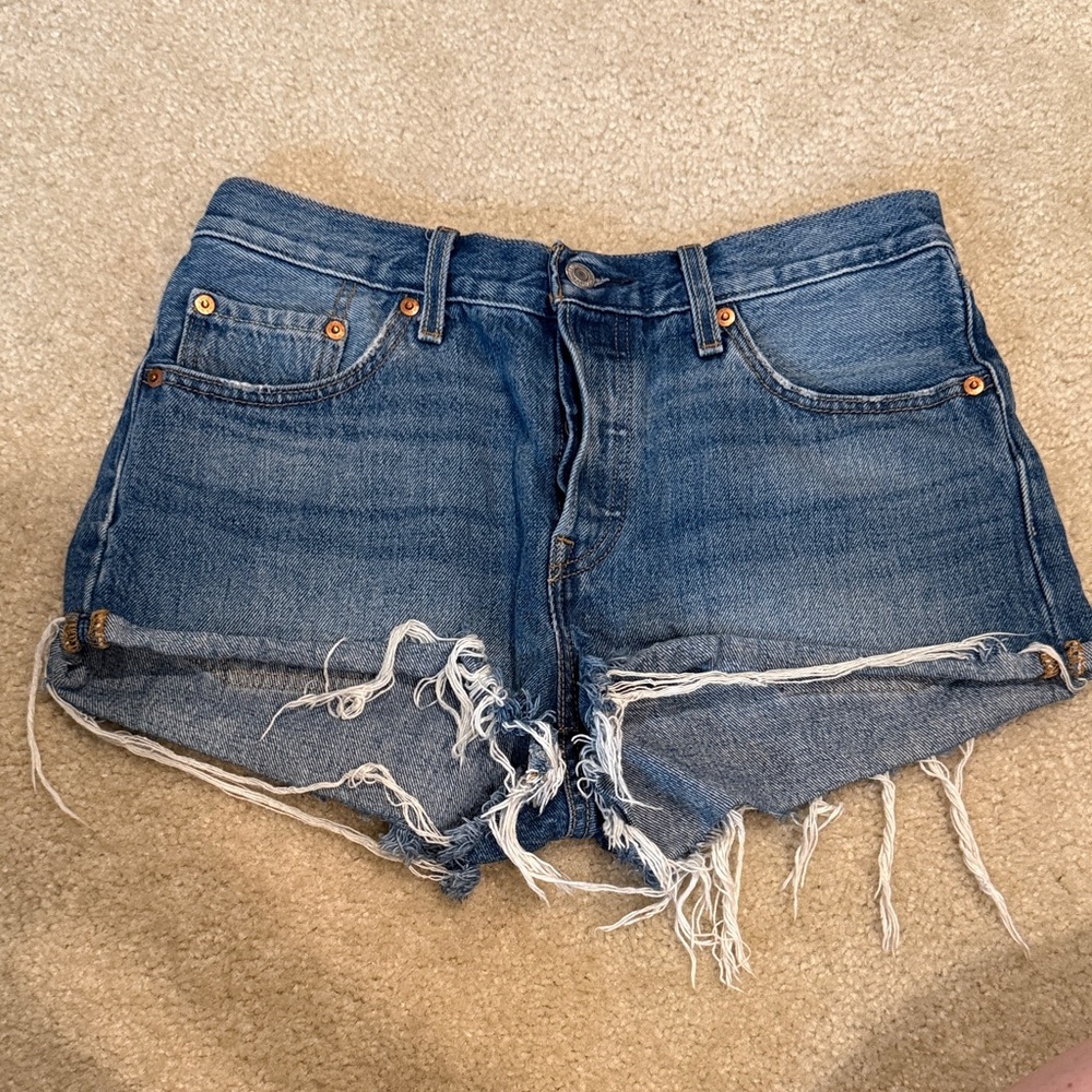 Levi 501 Denim Women's Shorts - Blue